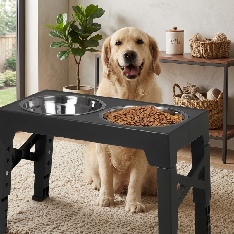 Adjustable Elevated Dog Feeder - огляд і ціна Royal Canin Food Medium